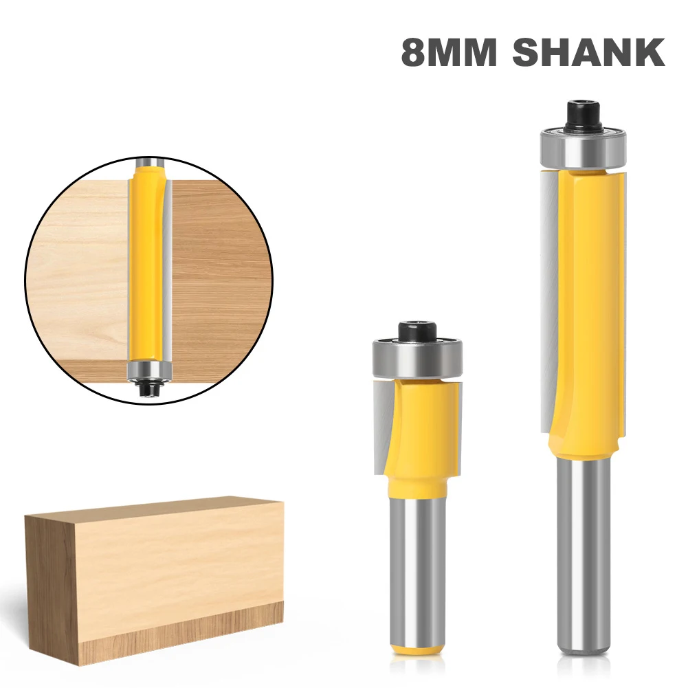 1PC 8MM Shank Milling Cutter Wood Carving Bit Round Over Edge Forming Router Bit Set - 8" Shank Woodworking Cutter Fillet Knife