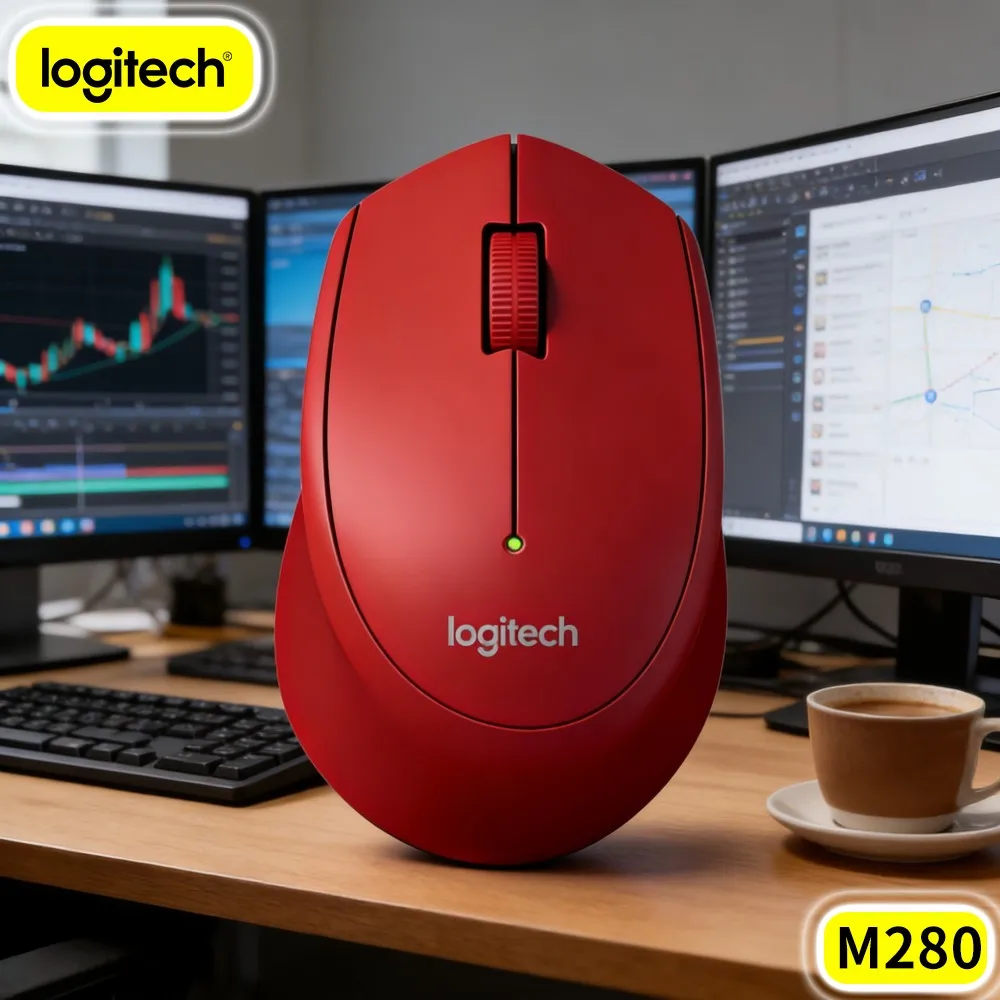 Easing Hand Discomfort From Extended Browsing Wireless Mouse M280 Balanced Weight Layout Desktop Notebook Home Leisure Pc Work