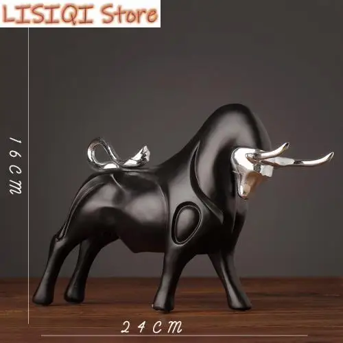 

2023 Resin Cattle Cow Bull Simulation Animal Ornaments Abstract Silver Handicraft Furnishings Decoration Decorative Figurines