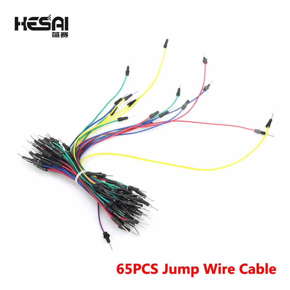 65PCS Jump Wire Cable Male to Male Jumper Wire Breadboard for arduino Diy Kit