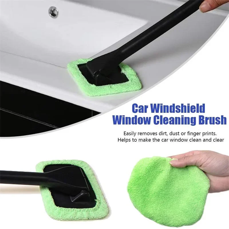 

Car Window Windshield Brush Microfiber Cloth Auto Window Cleaner Long Handle Car Washable Brush Clean Tool