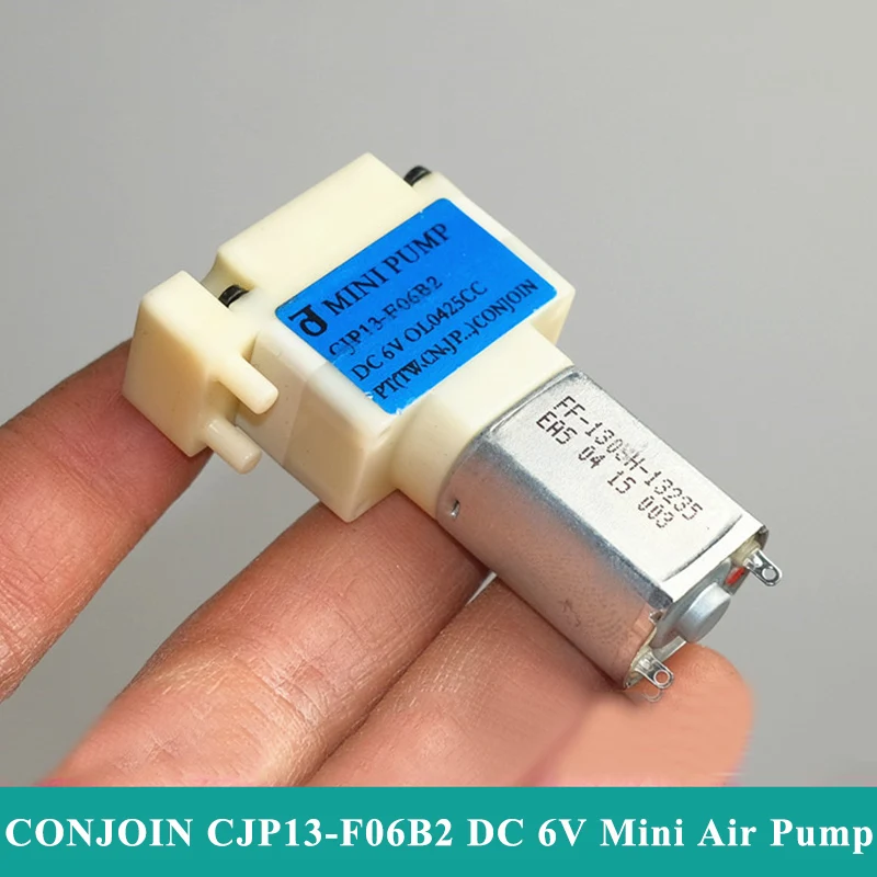 

Conjoin CJP13-F06B2 Micro 130 Air Pump DC 3.7V 5V 6V Mini Diaphragm Vacuum Pump Pressure Oxygen Pump DIY Medical Care Monitor