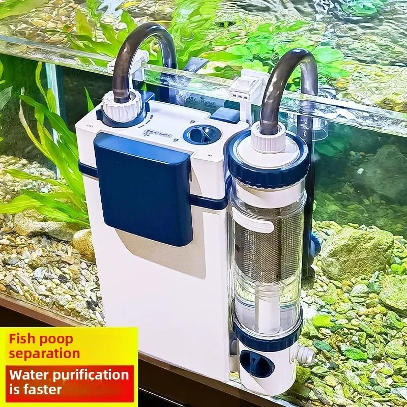 SUNSUN new fish tank filter YBF-500 oxygen filtration integrated machine water purification pump wall-mounted fish toilet