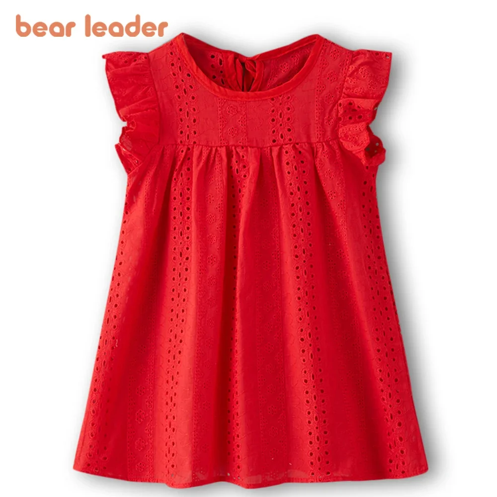 Bear Leader Girls Dress New Summer Brand Girls Casual Kids Princess Dress Hollow Party Dress Children Clothing For 3 7Y