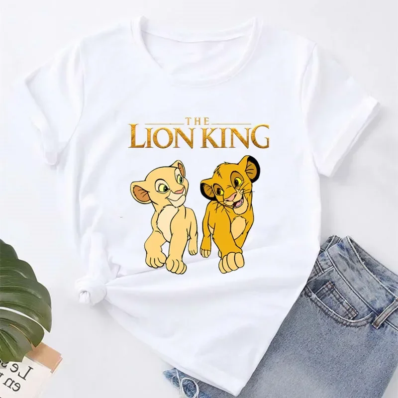 The Lion King Women Tshirt Hakuna Matata Print Casual Short Sleeve Basics O-collar Funny T Shirt Gift for Lady Yong Girl Top Tee