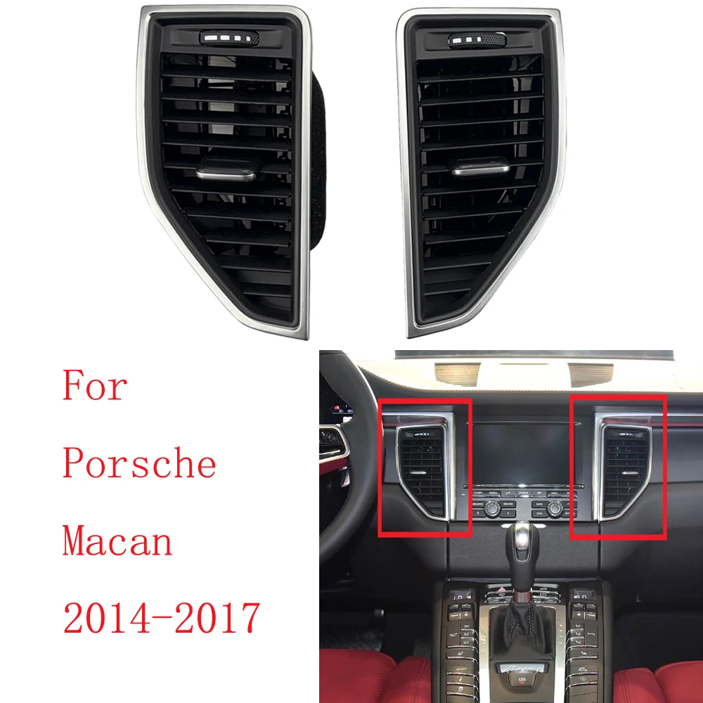 2PCS 100% brand new Front Car Dashboard Air Conditioning Outlet AC Vent Outlet Grille For Porsche Macan 2014 2015 2016 2017