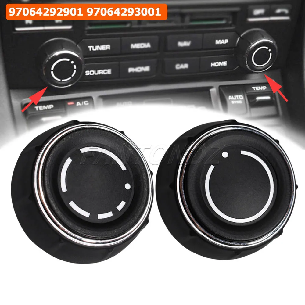 Car Center Console Audio Volume Knob Cover For Porsche 718 911 Cayenne Panamera Macan Boxster Cayman CD Control Switch Button