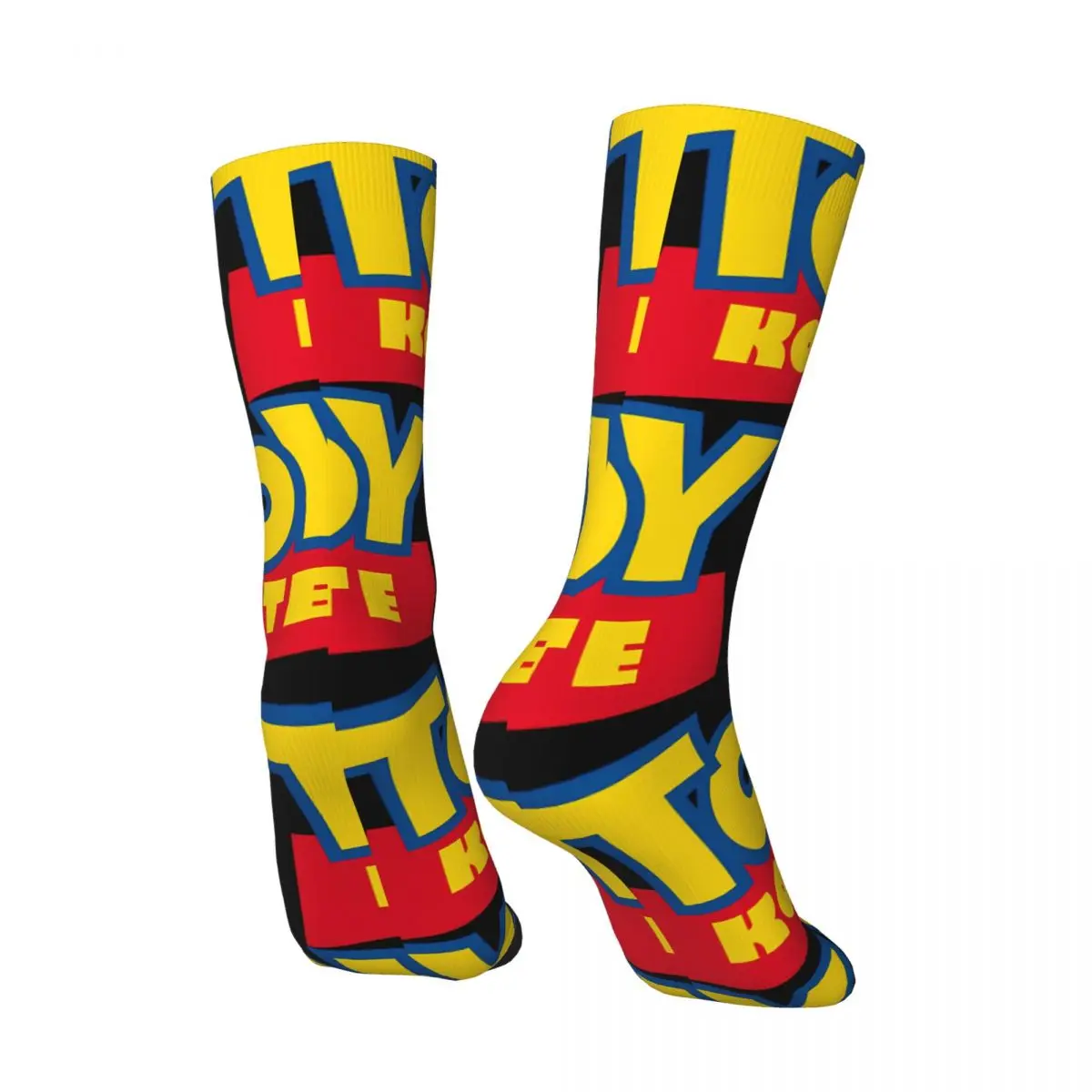 Funny Crazy Sock for Men Sticker Hip Hop Vintage Toy Story Happy Quality Pattern Printed Boys Crew compression Sock