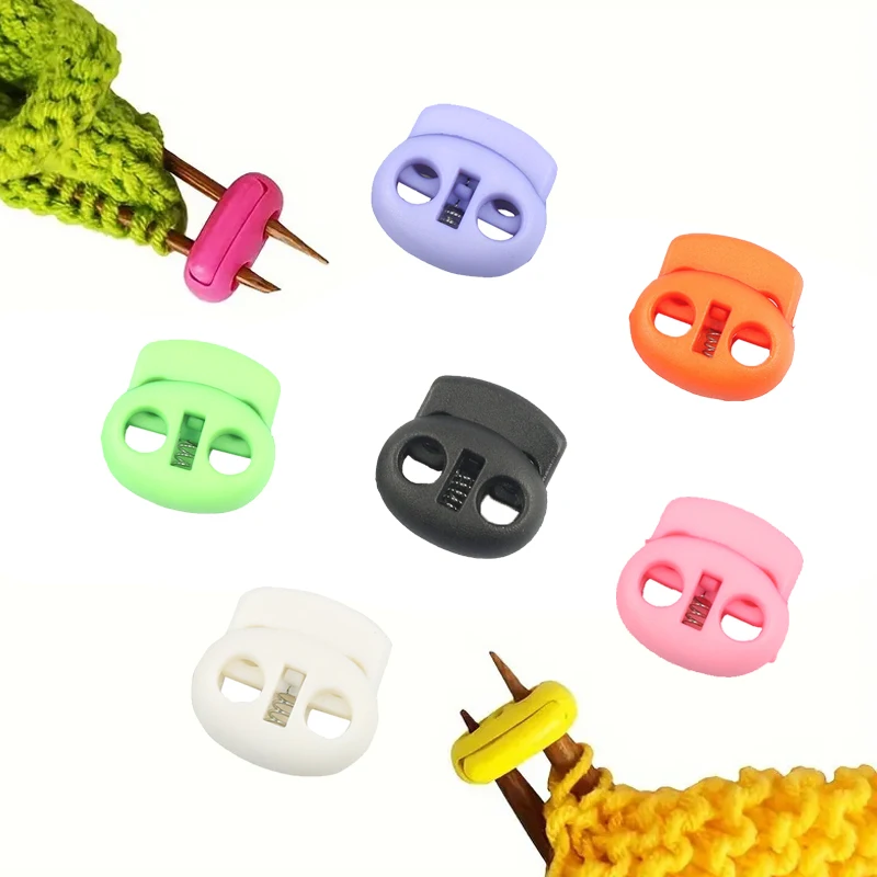 5pcs Plastic Cord Lock Stopper Toggle Clip Block Retainer for Drawstring Elastic Lanyard Paracord Rope Garment Bag Accessories
