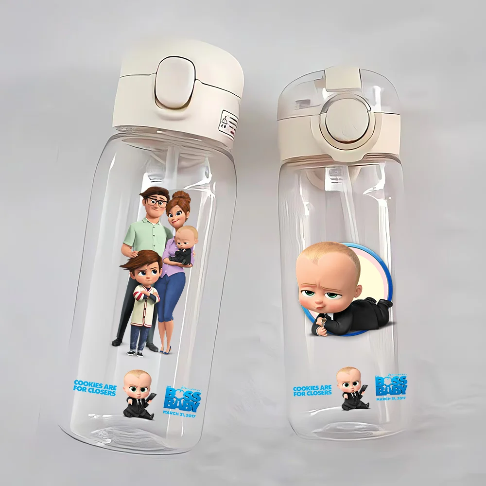 Портативная соломенная чашка для ПК The Boss Baby, 400 мл/600 мл, чайник большой емкости для кемпинга, детская чашка для воды Boss, подарок для ребенка