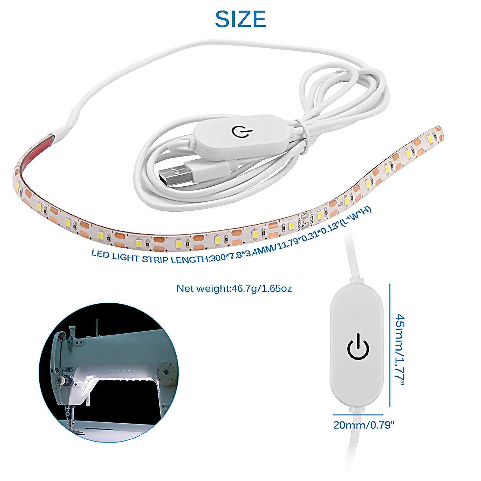 Sewing Machine LED Light Strip Light Kit Flexible USB Useful Handing Working Sewing Machine Working LED Lighting Home Decoration