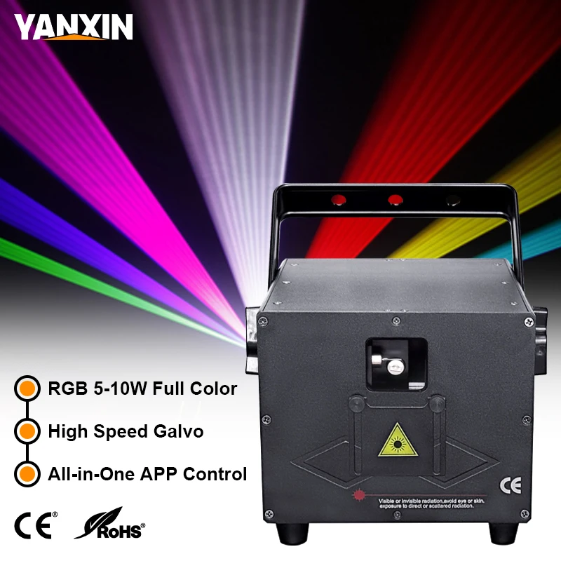 

10W Animation Laser Light RGB Scanner 5W Bluetooth App Control Suitable for DMX DJ Disco Family Party Wedding Dance Stage Light