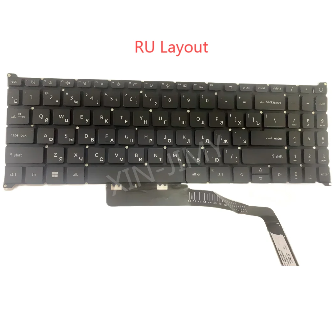 N22Q3 US/Russian Keyboard for Acer Aspire 5 A15-41M A15-51P A15