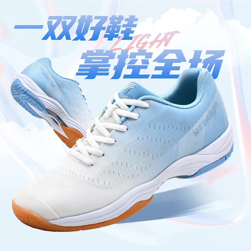 

2024 New Badminton Men Gym Shoes Hard-Wearing Indoor Court Shoes Mens Mesh Breathable Table Tennis Shoe ManSize 39-44