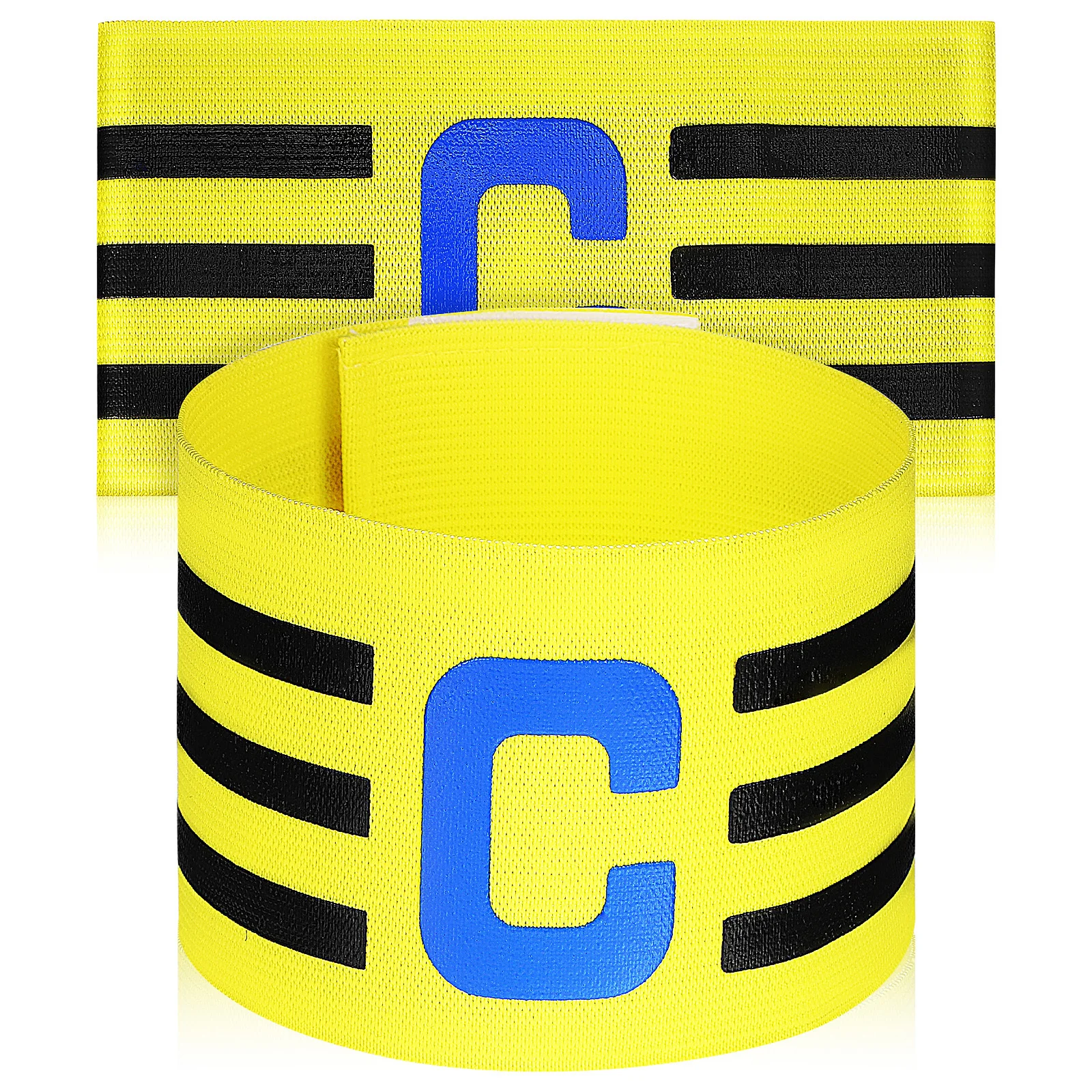 2Pcs Soccer Captain Armbands Lightweight Elastic Band Durable Football Captain Arm Bands Sports Leader Band Youth