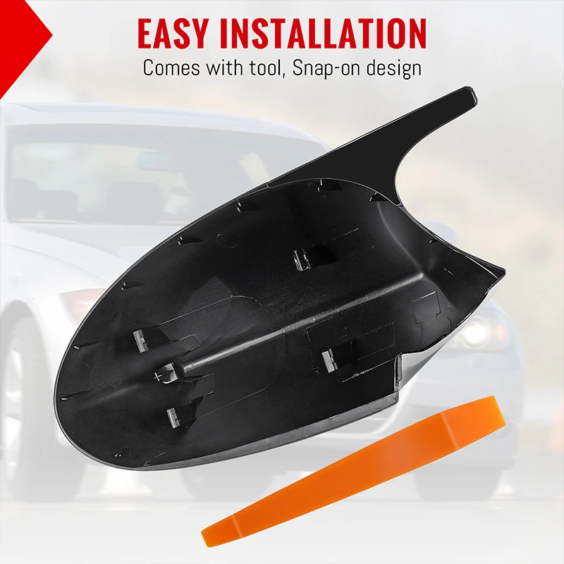 Rhyming 1 Paar für BMW 1er 3er Serie E90 E91 E92 E93 E81 E82 E87 E88 Rückspiegelabdeckung Ersatz-Spiegelkappe Autozubehör – Detail 5