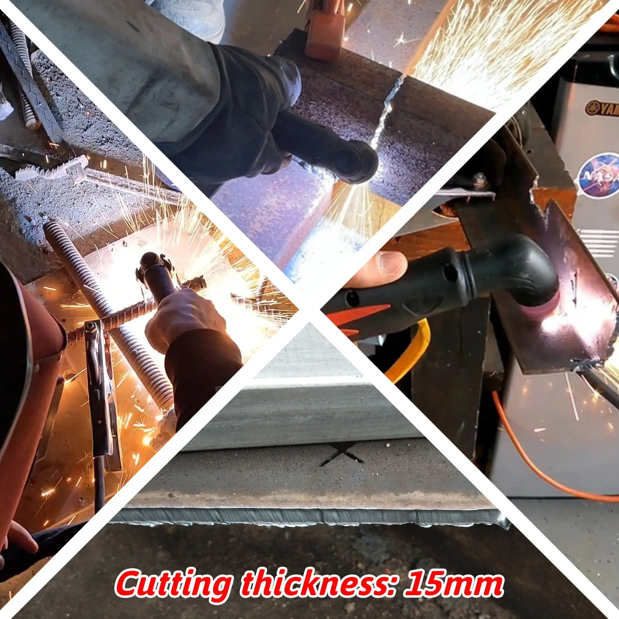 HEROCUT Plasma Cutter CUT50D IGBT Single Phase HF 50Amps 220V DC Air Plasma Cutting Machine Clean Cutting Thickness 15mm
