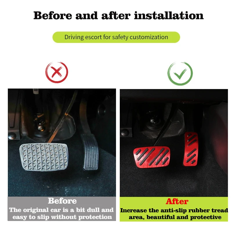 Stainless Steel Car Pedals For MG HS MK2 Roewe RX5 MK3 2024 2025 2026 Accelerator Brake Non-slip Pedal Cover Pad Car Accessories