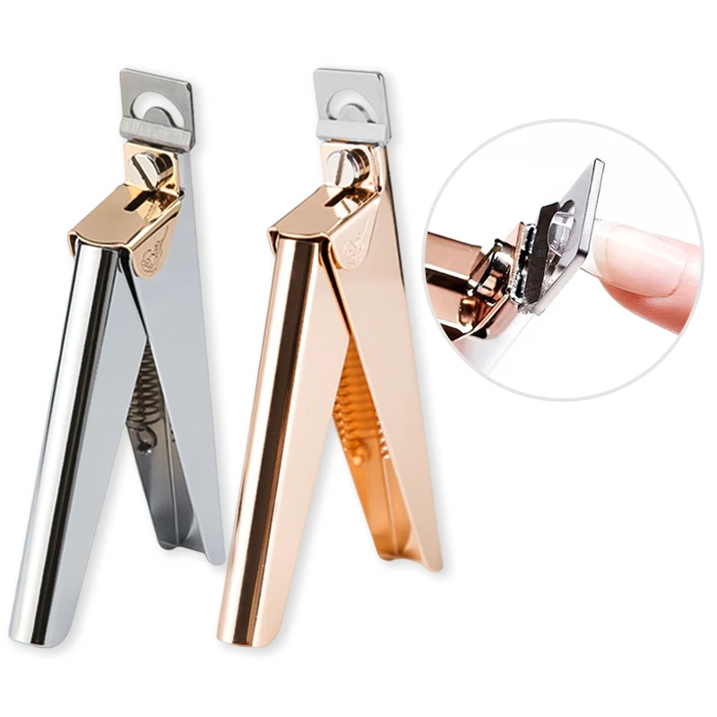 Fake Nail Cutter U Cut Scissor Professional Special Type False Tips Edge Nail Clippers Colorful Stainless Stee Manicure Tools