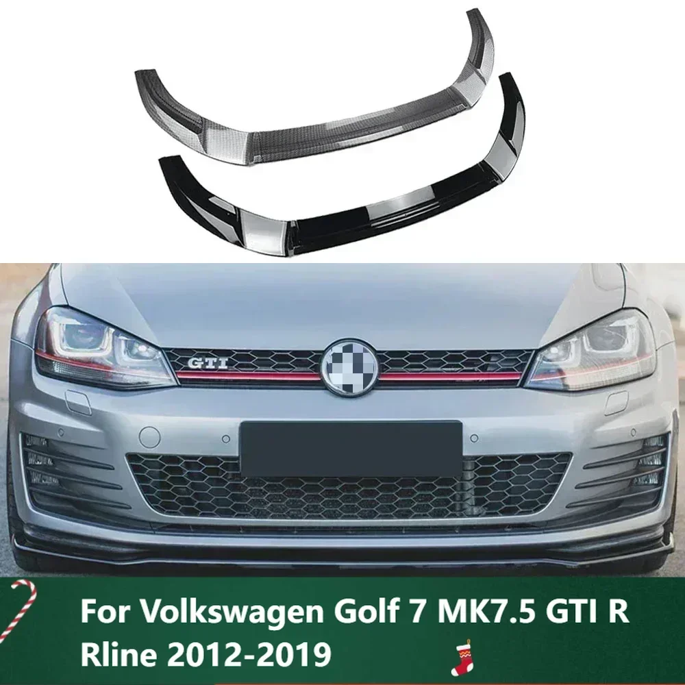 New！For Volkswagen Golf 7 MK7.5 GTI R Rline 2012-2019 Car Body Kits Maxton Style Front Bumper Lip Spoiler Splitter Protector Cov