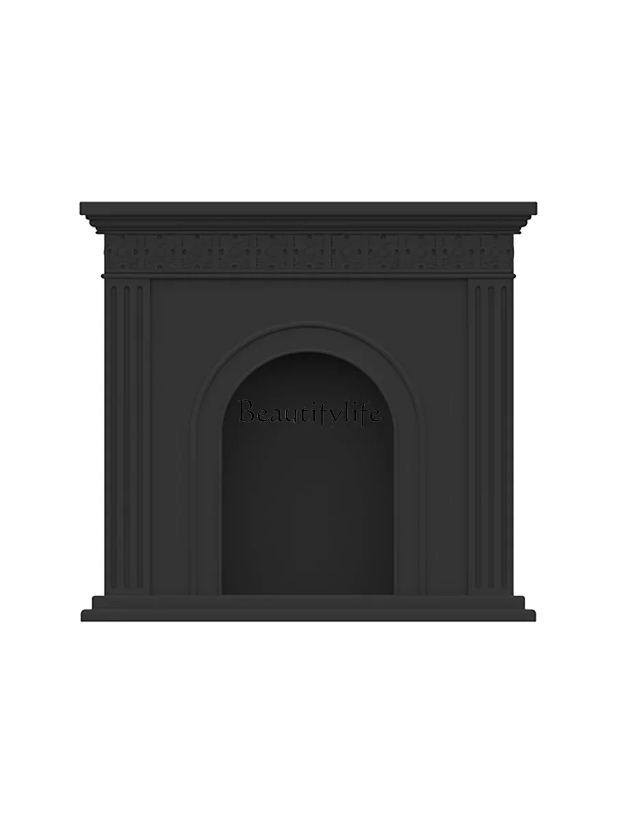 French engraved decoration luminous simulation fireplace fireplace floor cabinet custom against the wall