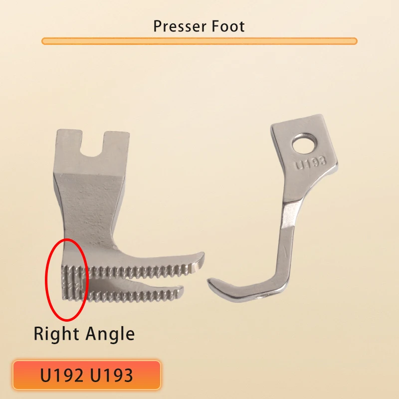 U192 U193 for Synchronised Lathe DY GC0302 Toothed Presser Foot 6-5 Toothed Right Angle Presser Foot Sewing Machine Accessories