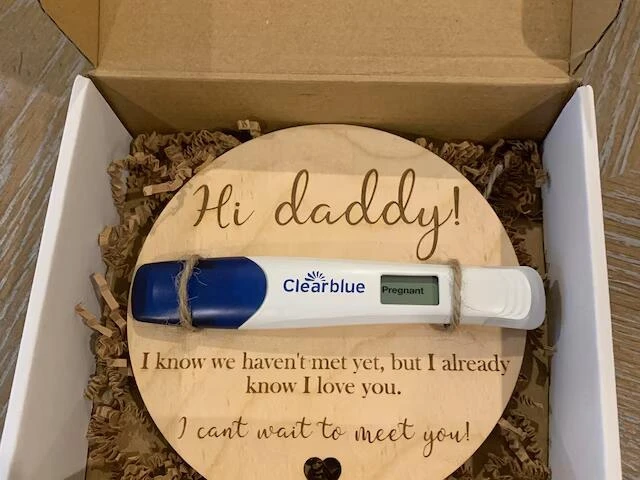 1pcs Hi daddy sign Pregnancy Announcement To Daddy New Daddy gift