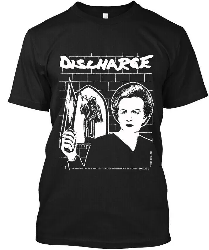 NEW! POPULAR! Discharge English Vintage Graphic Retro Art Logo T-Shirt S-4XL