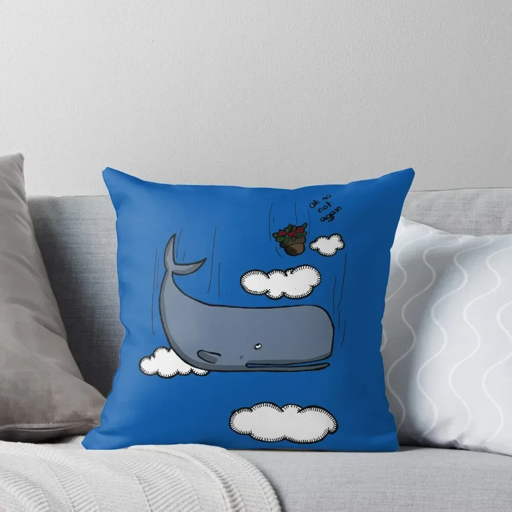 

Sperm whale and petunias Throw Pillow Marble Cushion Cover Sofa Cushions Covers Decorative Cushion luxury decor pillow
