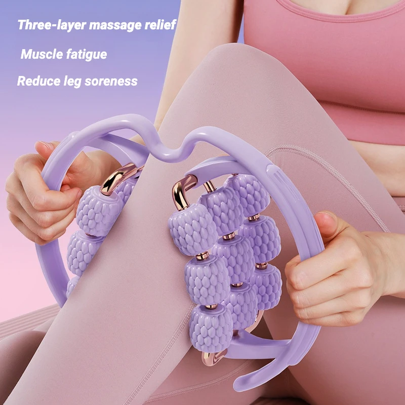 Latest 18 Round Circular Massage Clip, Six Axis Roller, Fat Mass Yoga Massage Clip, Muscle Relaxation And Slimming Leg Clamp