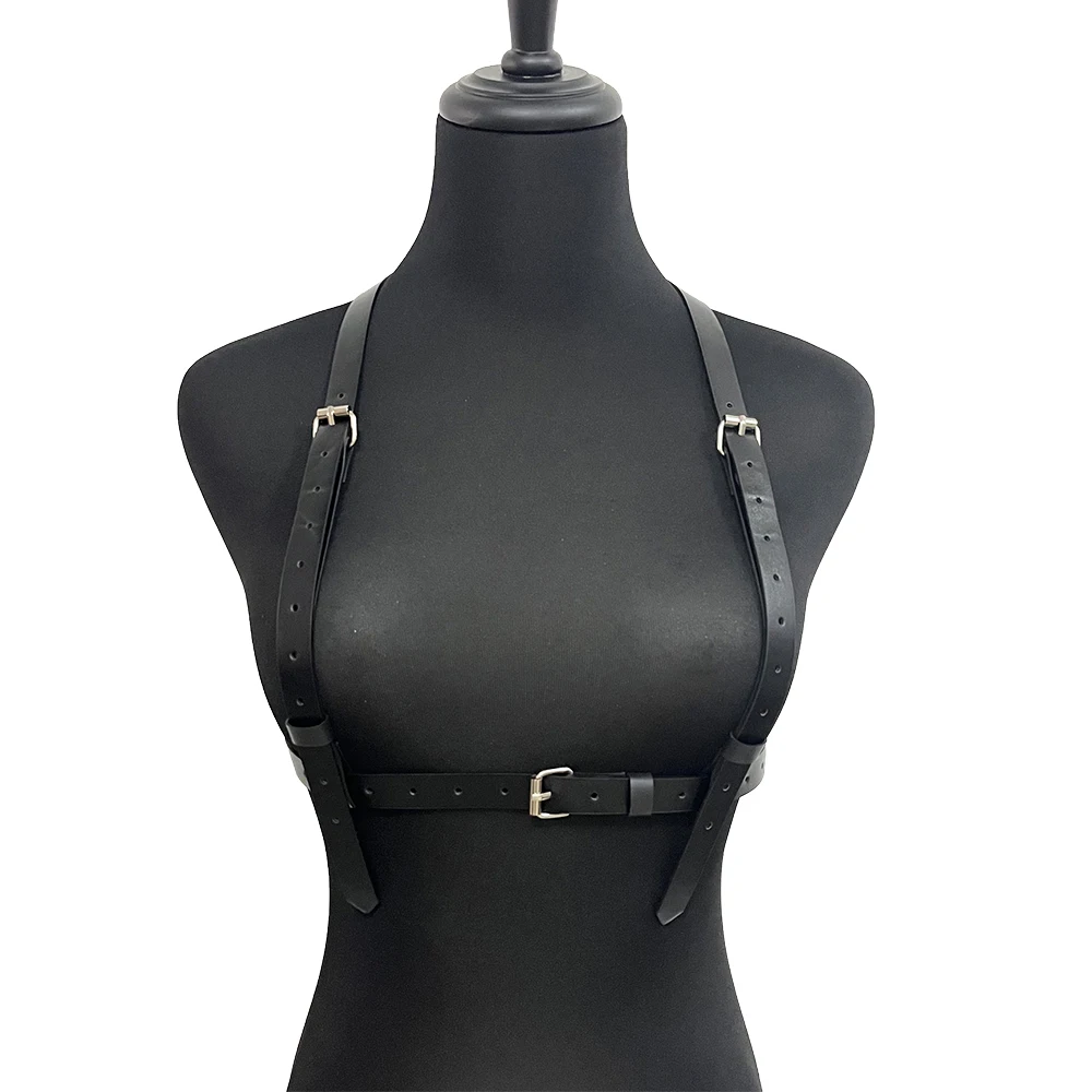 Cinto de arnês feminino couro pu lingerie bondage gótico corpo arnês ajustável cintos femininos punk acessórios de roupas