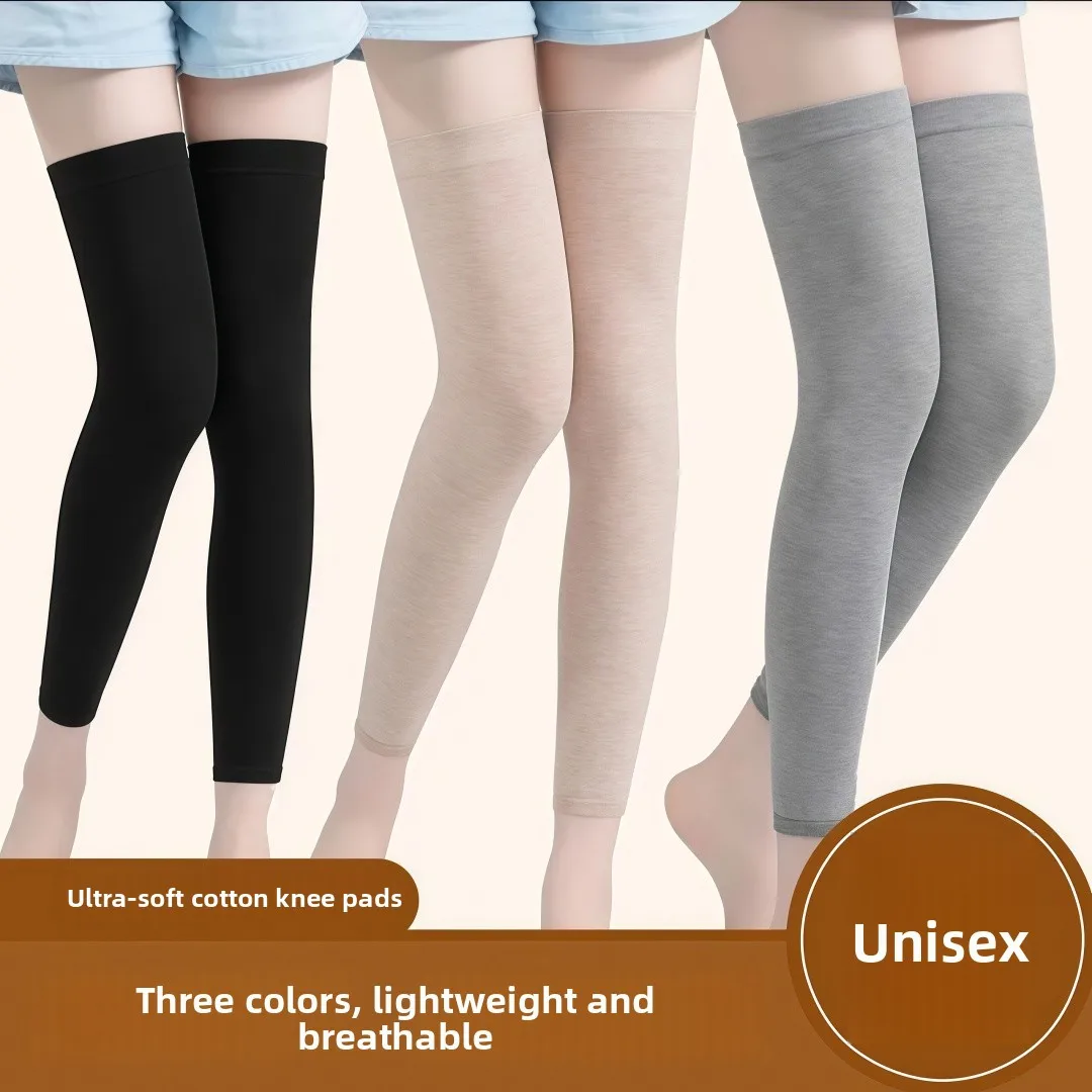 

Хлопковые наколенники, тонкая летняя версия для комнат с кондиционером, для мужчин и женщин, нескользящие наколенники удлиненной длины