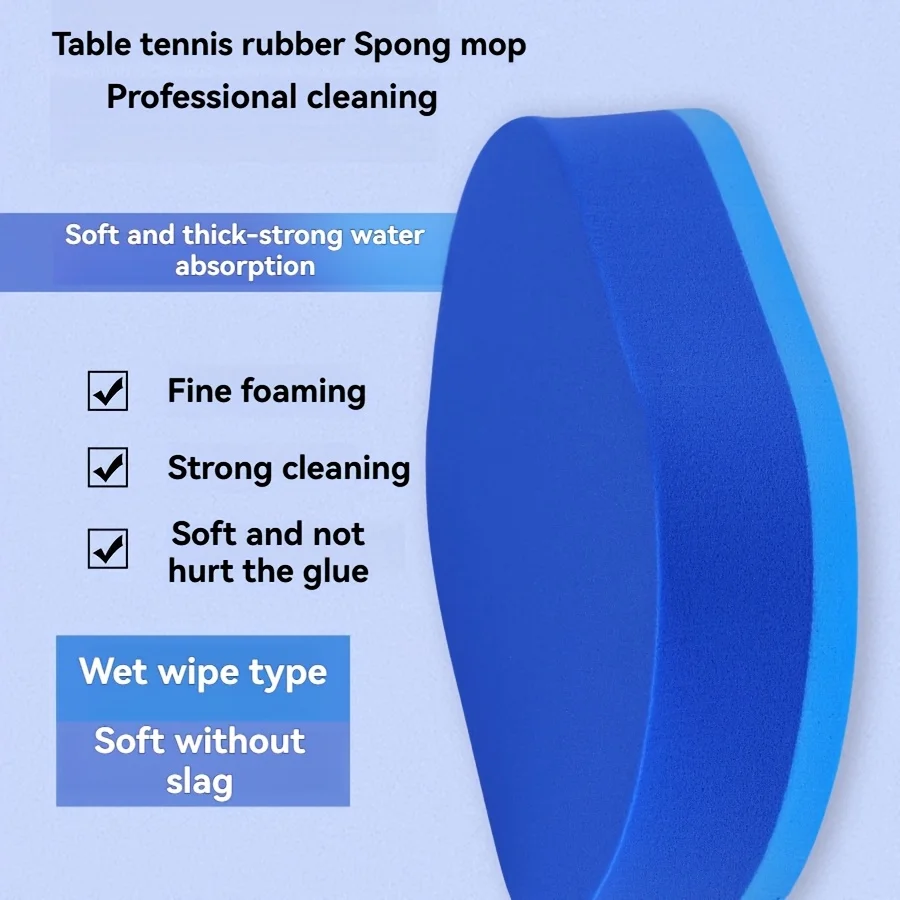 Tuttle Blue Sponge Wipe, Sponge for Cleaning Table Tennis Racket Rubber, Special for Table Tennis