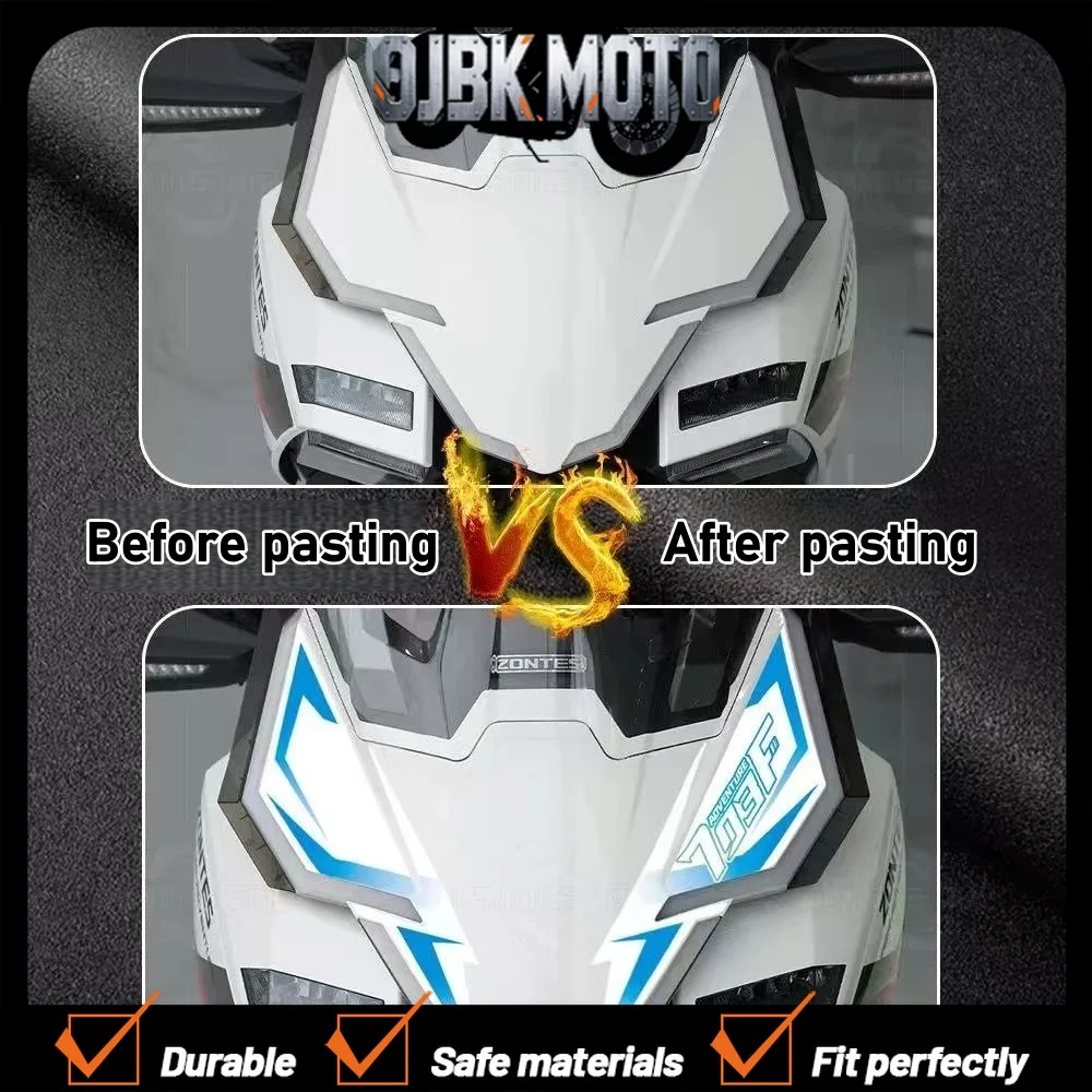 【Perfect fit】Suitable for ZONTES 703F sticker decorations, car front decals, waterproof prints, and modification accessories.