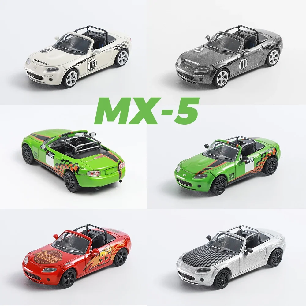 

DCT 1/64 MX-5 Sports car model Vintage JDM Diecast Collection Toy vehicle Gifts for adults with exposure case