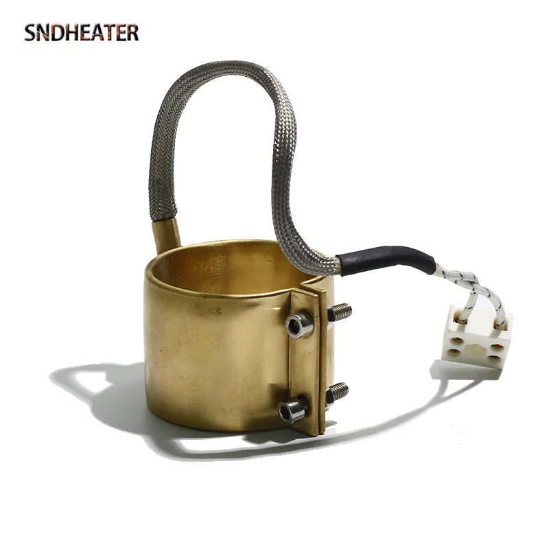 SNDHEATER 220V Electric Brass Nozzle Band Heating Element ID 48MM 50MM Die Head Molding Heater Element H30/40/60MM 350W 400W