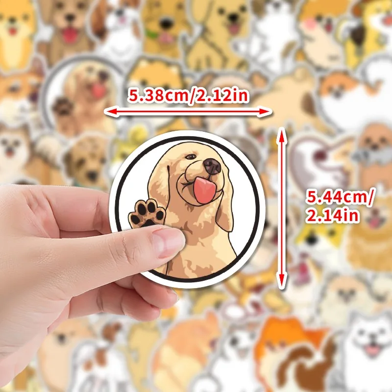 50개 만화 맞춤형 강아지 창의적인 낙서 장식 스티커
