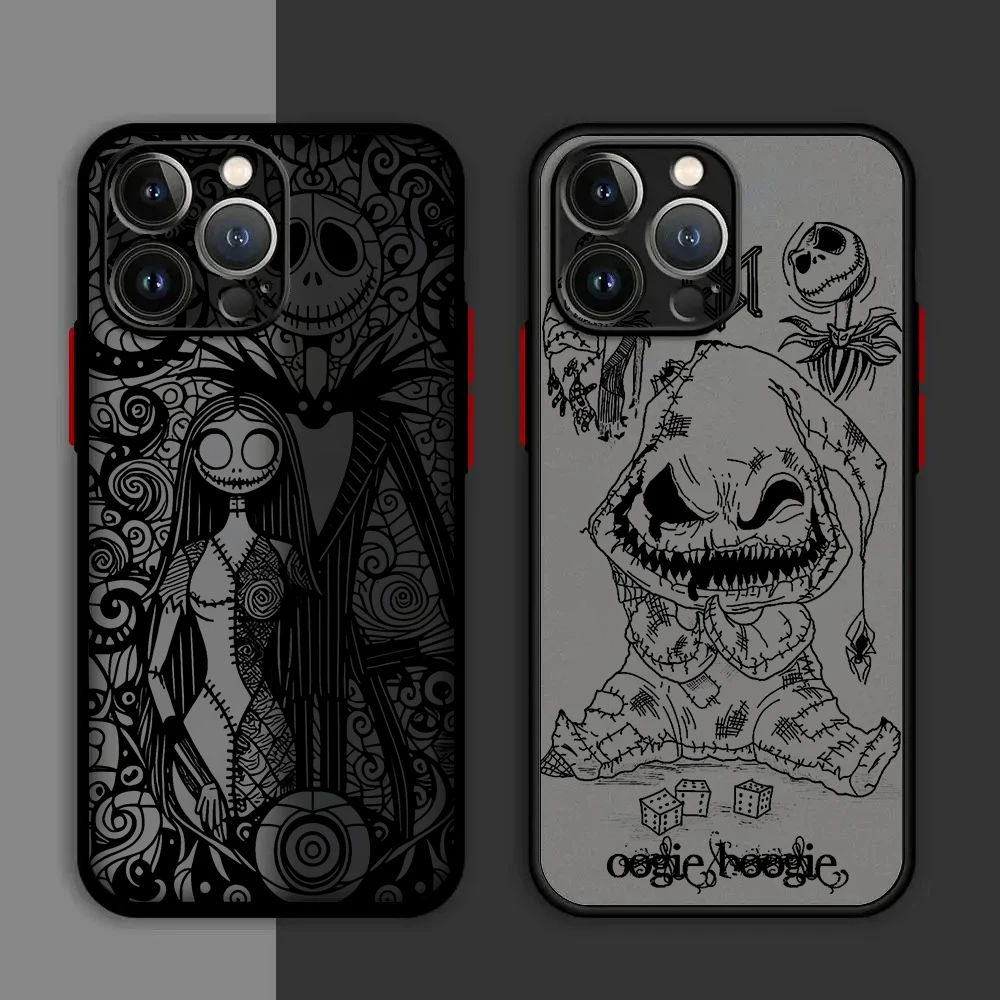 The Nightmare Jack Phone Case For Samsung S24 S23 S22 S21 S20 S10 FE Note20 Note10 Plus Ultra Lite 5G Matte Transparent Cover