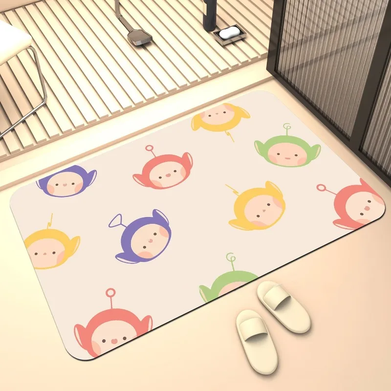 

Коврик для пола с принтом Телепузиков, милый мультяшный дизайн, впитывающий, противоскользящий, для ванной комнаты, товары для дома, подарок на день рождения