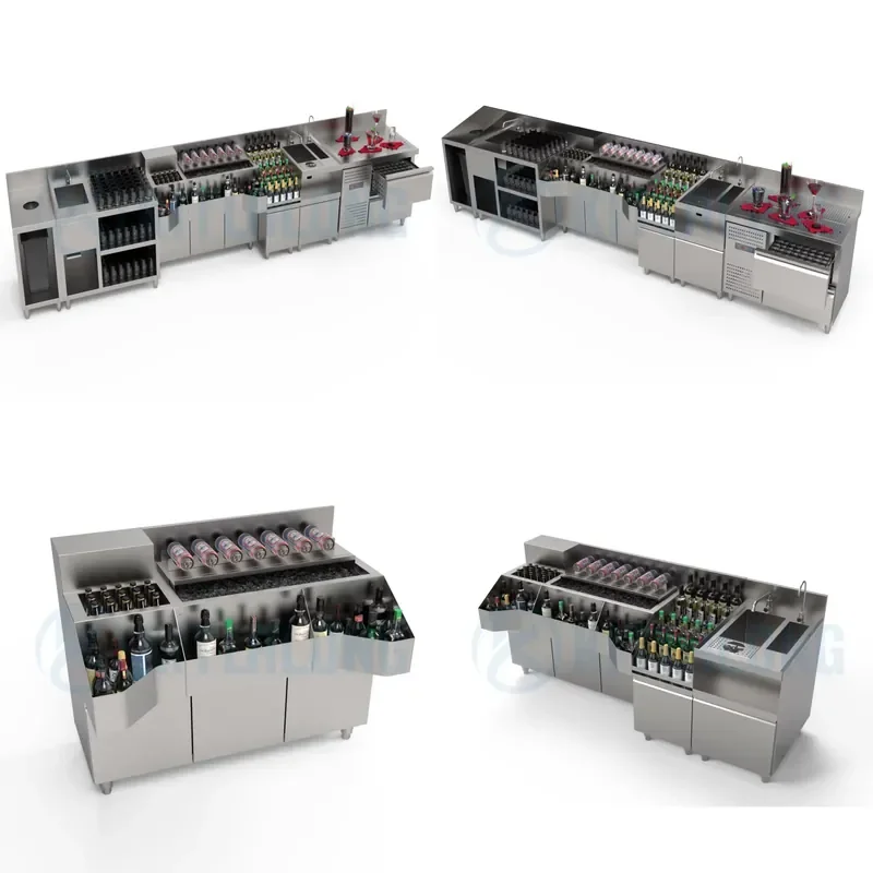 for Kitlalong American Bar Total Solution Commercial Stainless Steel Cocktail Bar Equipment Customizable 1 Year Warranty