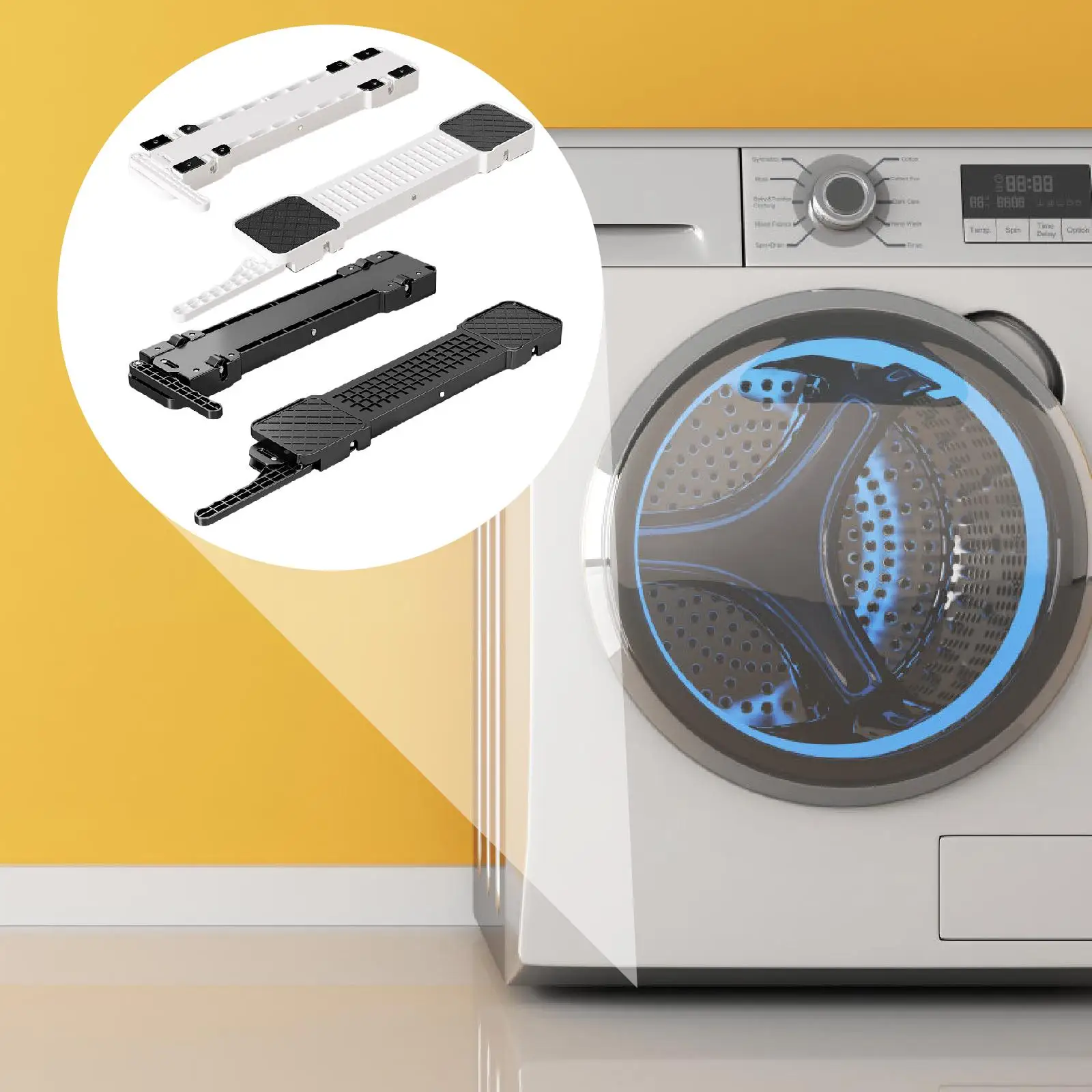 

2 Pieces Appliance Roller Washing Machine Base Premium Universal Refrigerator Extendable Anti Slip Stand Appliance Slider
