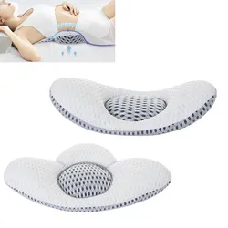 Almohada 3D para mujer embarazada, Soporte lumbar para la cintura, alforfón, dormir, cama, espalda, previene la tensión muscular