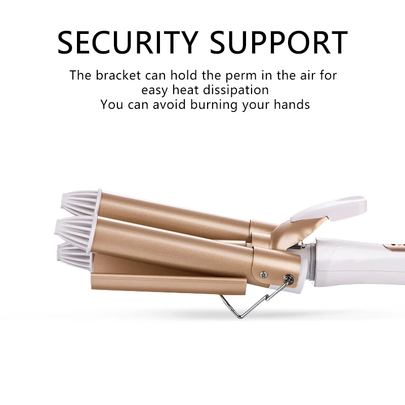 المهنية الشباك الحديد الثلاثي برميل الشعر بكرة الشعر أداة تصفيف الشعر الكهربائية تصفيف الشعر الشباك لجميع أنواع الشعر