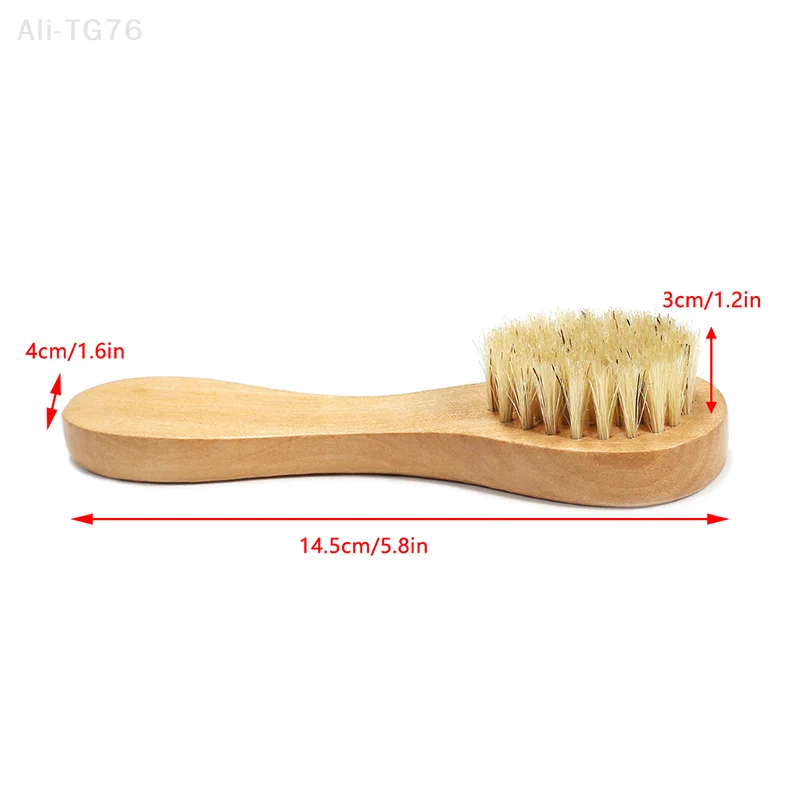 Brosse naturelle pour le visage, poils exfoliants, en bois, pour femmes et hommes, soins de la peau, corps sec, masseur, outils d'épurateur, 1 pièce