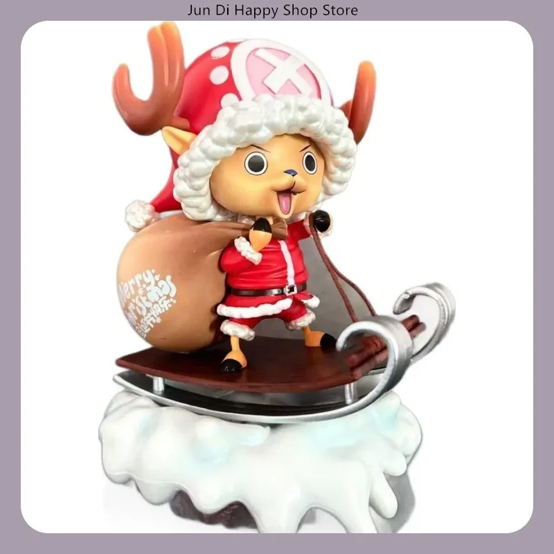 16 سنتيمتر قطعة واحدة توني توني المروحية نسخة عيد الميلاد الشكل لطيف سانتا الزي أنيمي تمثال هدية للفتيات عيد ميلاد