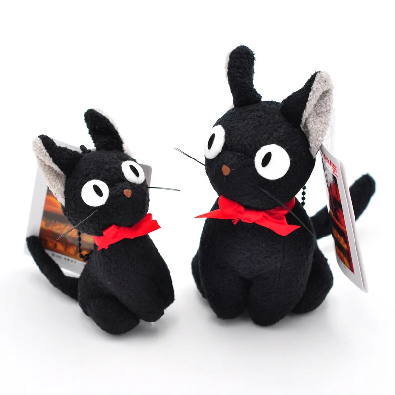 Nuevo Peluche de Gato Negro de 15/24 cm del Servicio de Entregas de Kiki, Muñeco de Peluche Animado de Kiki y Jiji Acostados, Regalos Periféricos