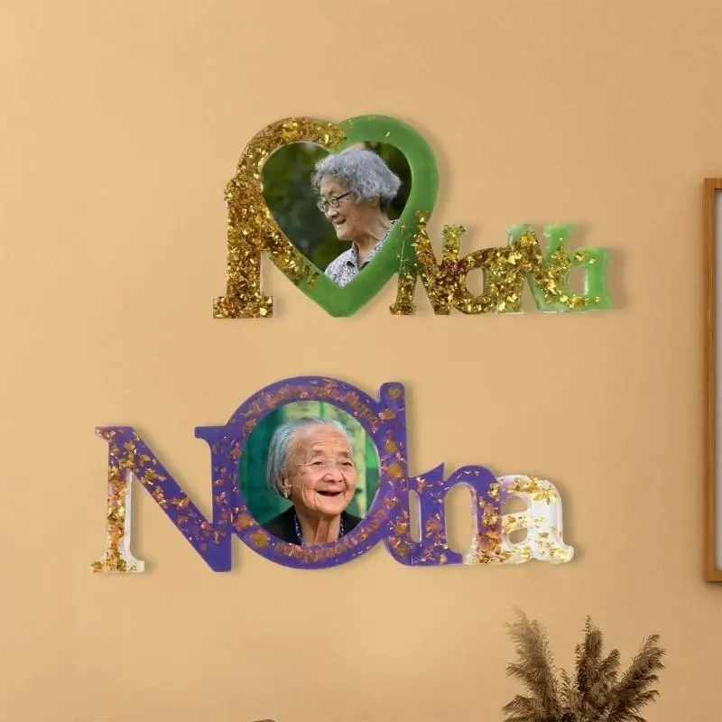 Photo Frame Epoxy Resin Mold Love Family Photo Frame Silicone Mold Desktop Ornaments Display Stand DIY Craft Home Decor