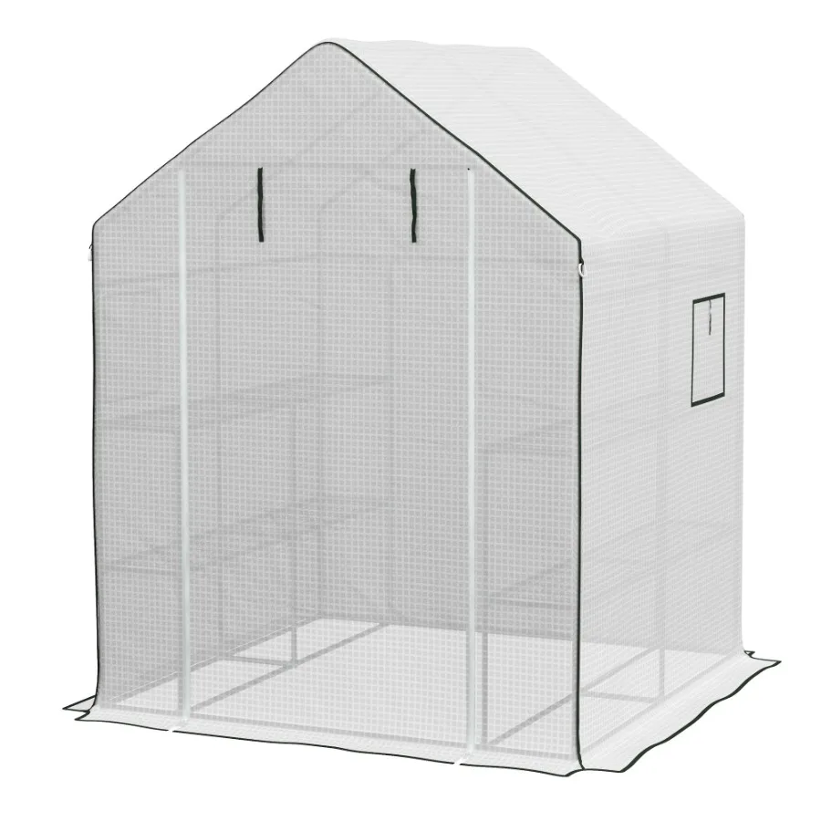 

Усиленное антиразрывное покрытие для теплицы Walk-in Greenhouse Cover 55 x 56.25 x 74.75 из полиэтилена, белое