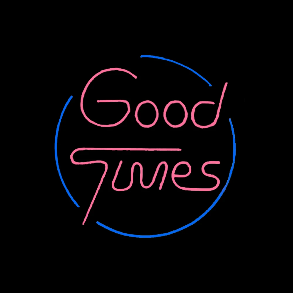 

Good Times Neon Light Sign Real Glass Tubes Handmade Custom Bar Party Room Decor Party Shop Display Lamp On Wall Gift 14"X14"