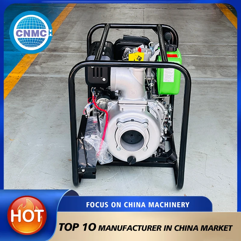 4Inch Diesel Water Pump 25m Head Self-priming Portable Pump 456CC Air Cooled Engine for Agricultural Flood Control